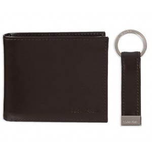 [熱門之選] Calvin Klein Men's RFID Blocking Leather Bifold Wallet- Brown